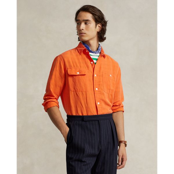 Classic Fit Linen-Silk Workshirt Polo Ralph Lauren 1