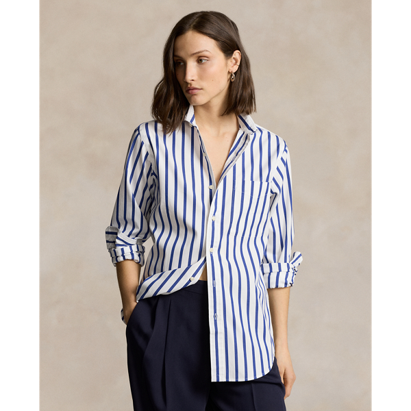 Custom Fit Striped Poplin Shirt