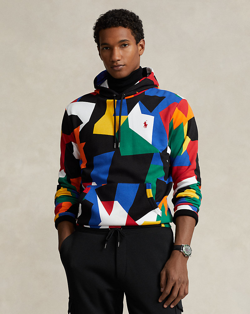 Abstract-Print Double-Knit Hoodie Polo Ralph Lauren 1