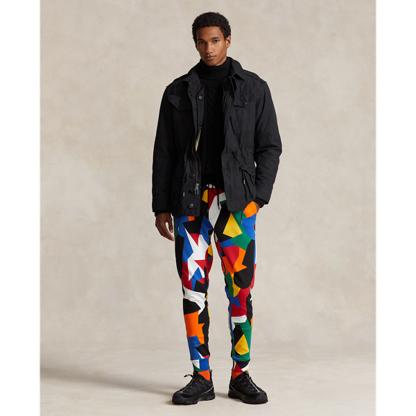Abstract-Print Double-Knit Jogging Bottoms