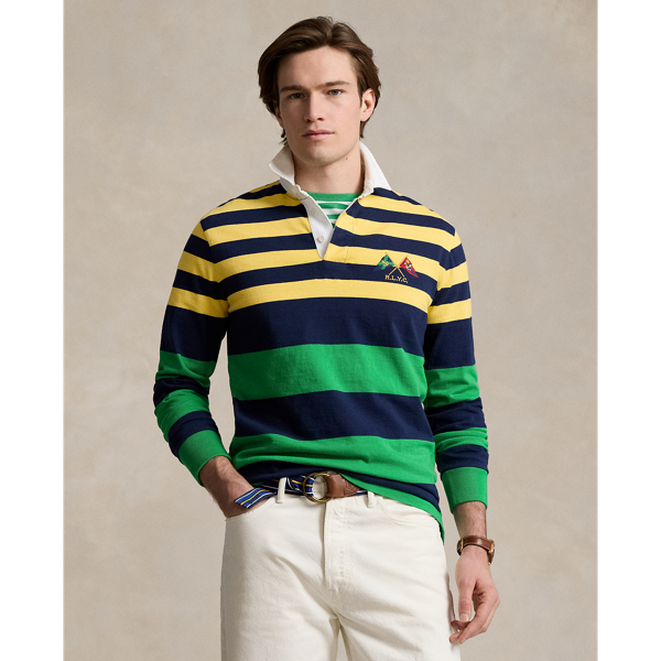 Classic Fit Striped Jersey Rugby Shirt Polo Ralph Lauren 1