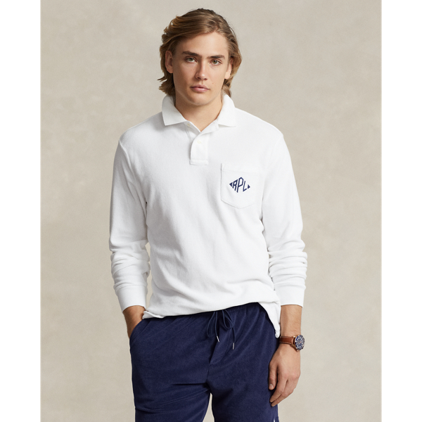 Classic Fit Monogram Terry Polo Shirt