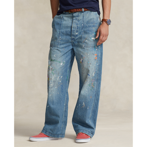 Naval-Inspired Distressed Jean