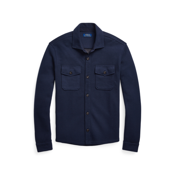 Double-Knit Mesh Overshirt