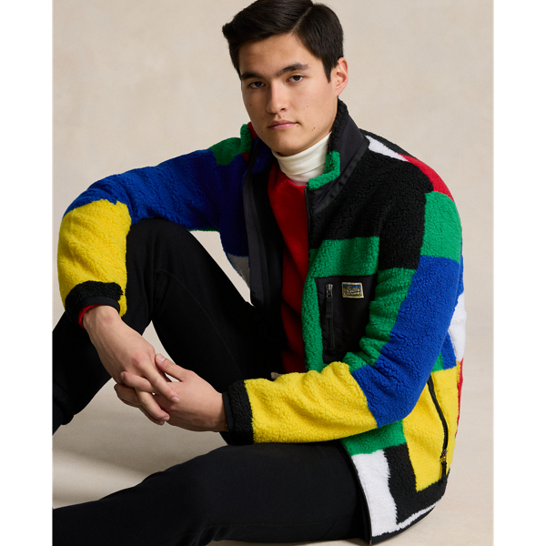 Colour-Blocked Pile Fleece Hybrid Jacket Polo Ralph Lauren 1