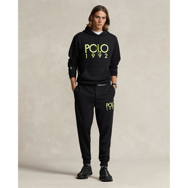 polo sweatpants with logo all over