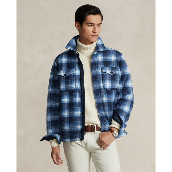 Plaid Fleece Shirt Jacket