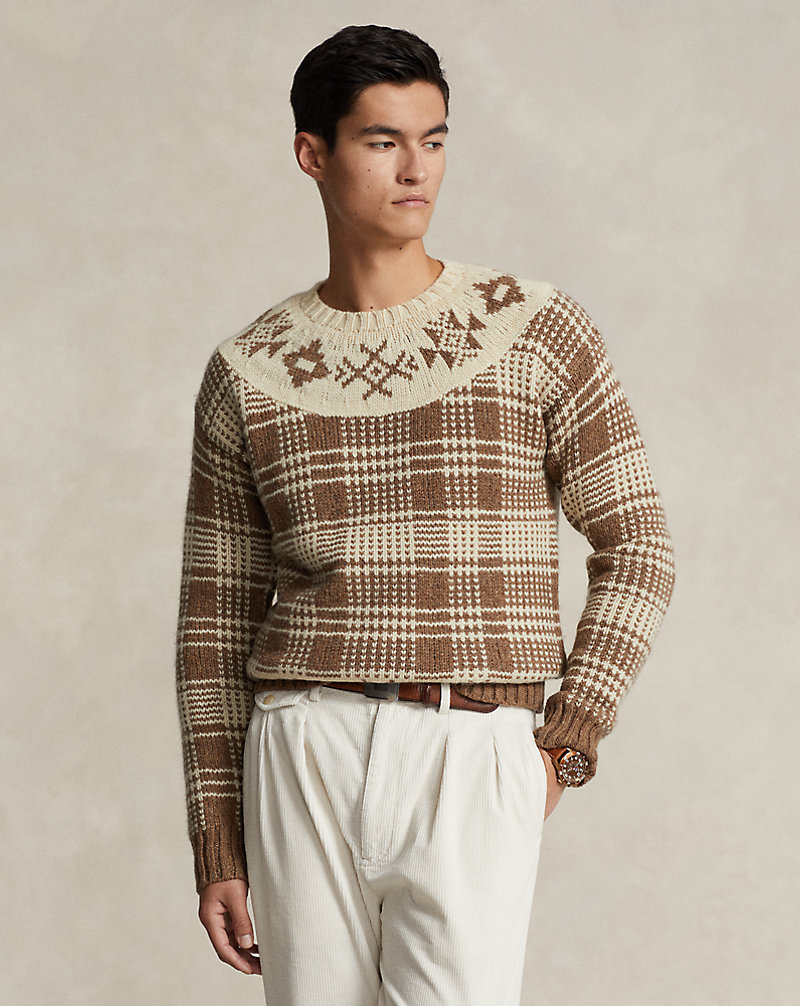 Plaid Wool-Linen Sweater Polo Ralph Lauren 1