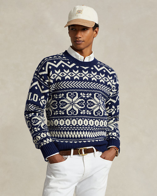 Snowflake Wool-Blend Sweater