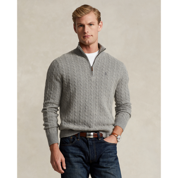 Cable-Knit Wool-Cotton Jumper for Men | Ralph Lauren® UK