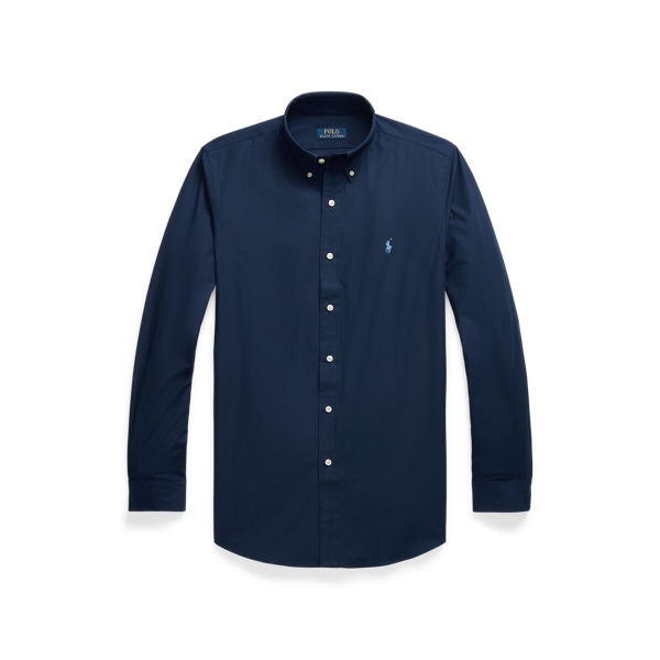 Custom Fit Stretch Poplin Shirt for Men | Ralph Lauren® UK