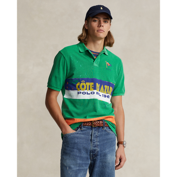 Classic Fit Mesh Graphic Polo Shirt Polo Ralph Lauren 1