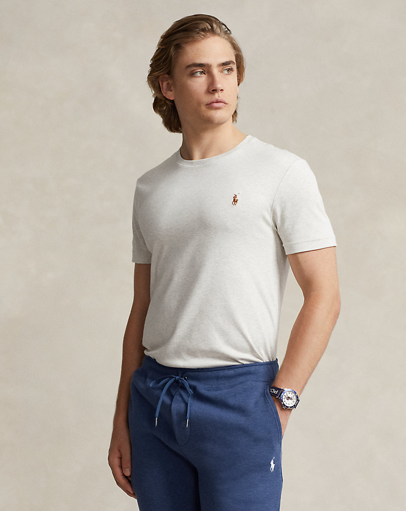 T-shirt de algodão macio Custom Slim Fit Polo Ralph Lauren 1