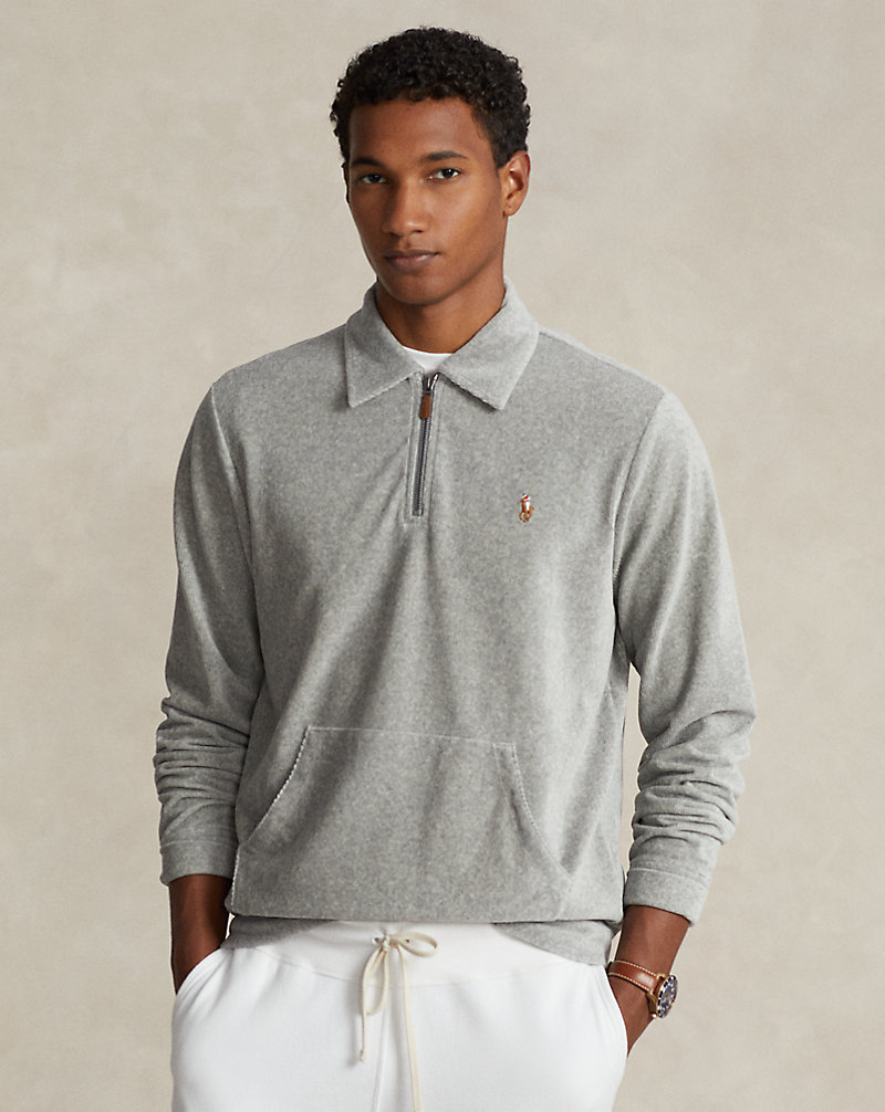 Knit Corduroy Quarter-Zip Pullover Polo Ralph Lauren 1