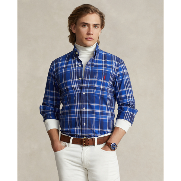 Classic Fit Plaid Oxford Shirt