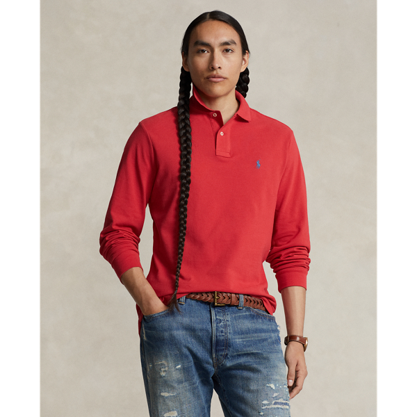 Mesh Long-Sleeve Polo Shirt – All Fits