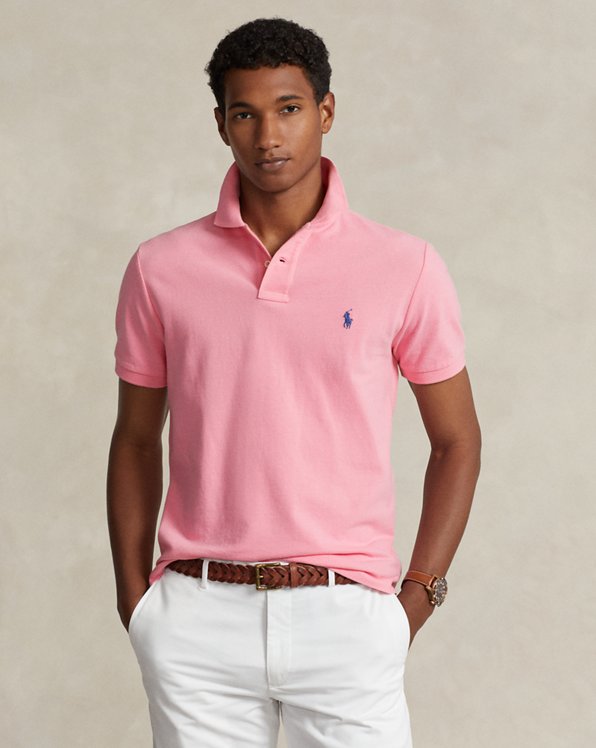 Men's Pink Original Cotton Mesh Polo Shirts | Ralph Lauren