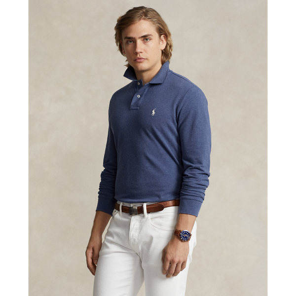 Mesh Long-Sleeve Polo Shirt – All Fits