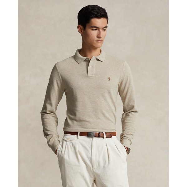 Mesh Long-Sleeve Polo Shirt – All Fits