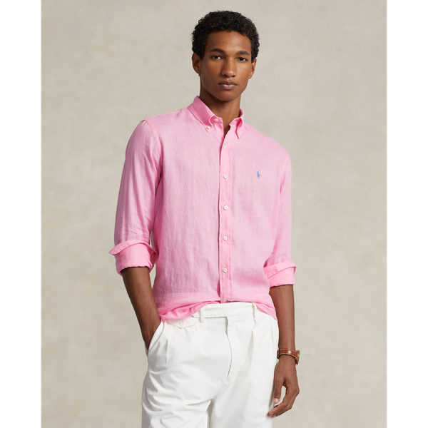Pink ralph lauren polo button down shirts outlet