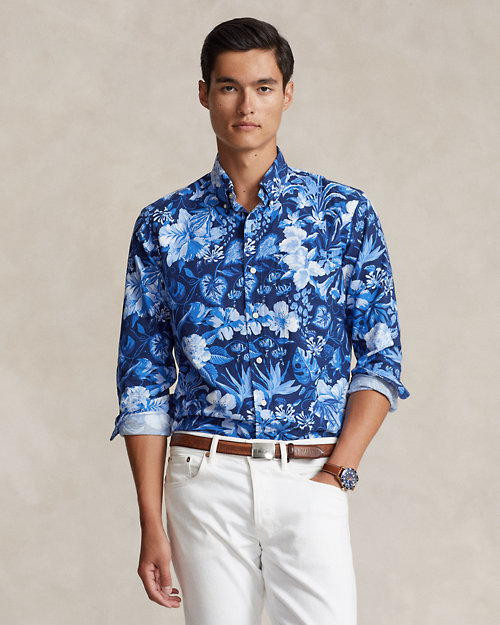 Classic Fit Floral Oxford Shirt