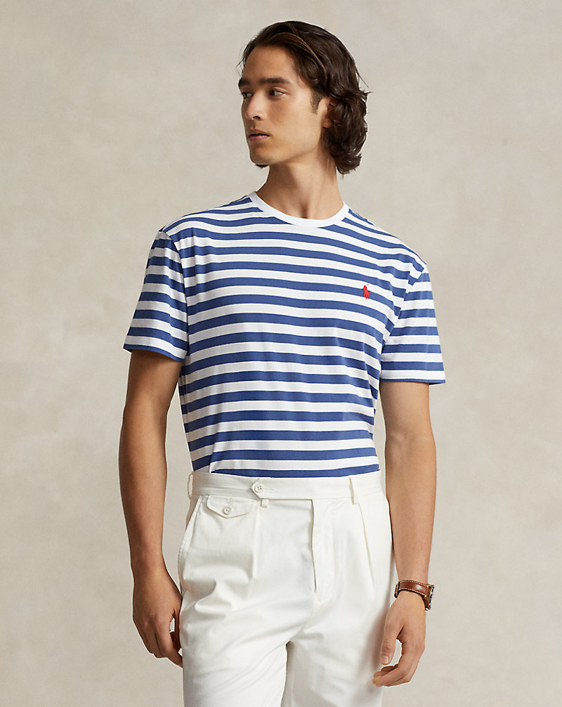 Custom Slim Fit Striped Jersey T-Shirt Polo Ralph Lauren 1