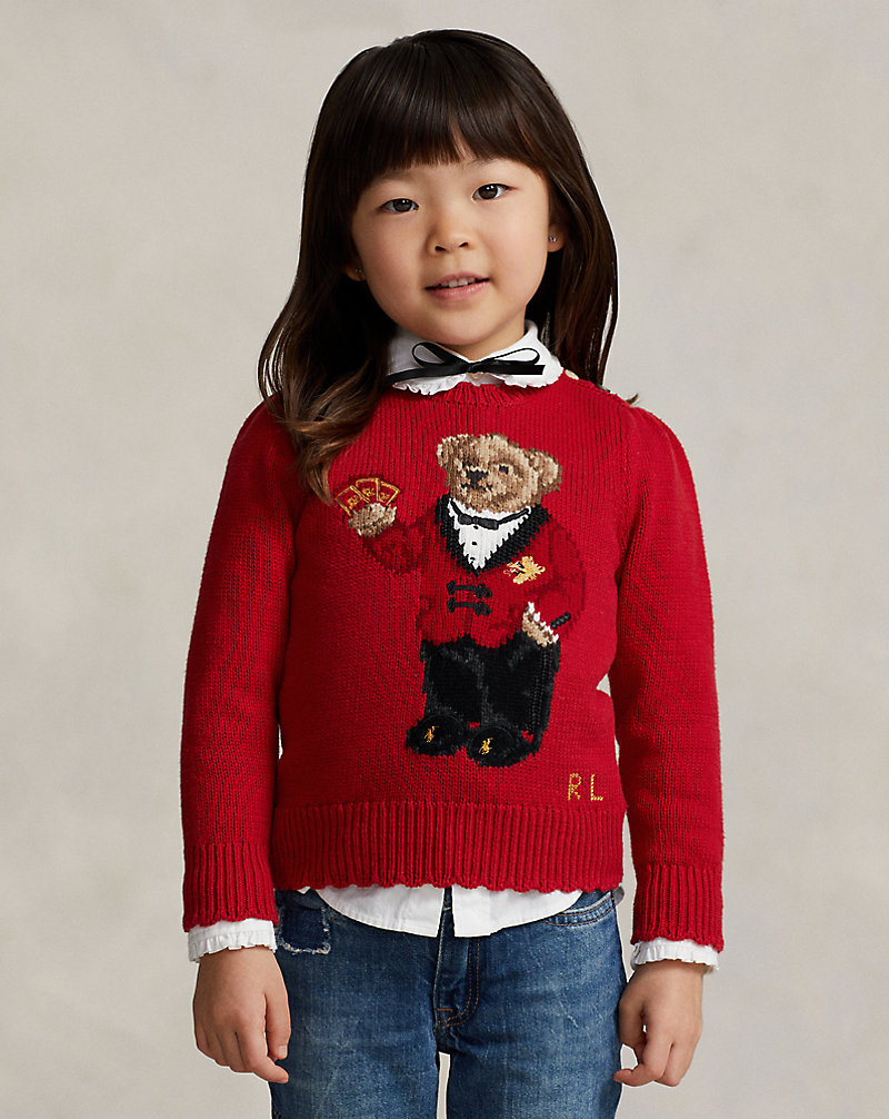 Lunar New Year Polo Bear Sweater Girls 2-6x 1