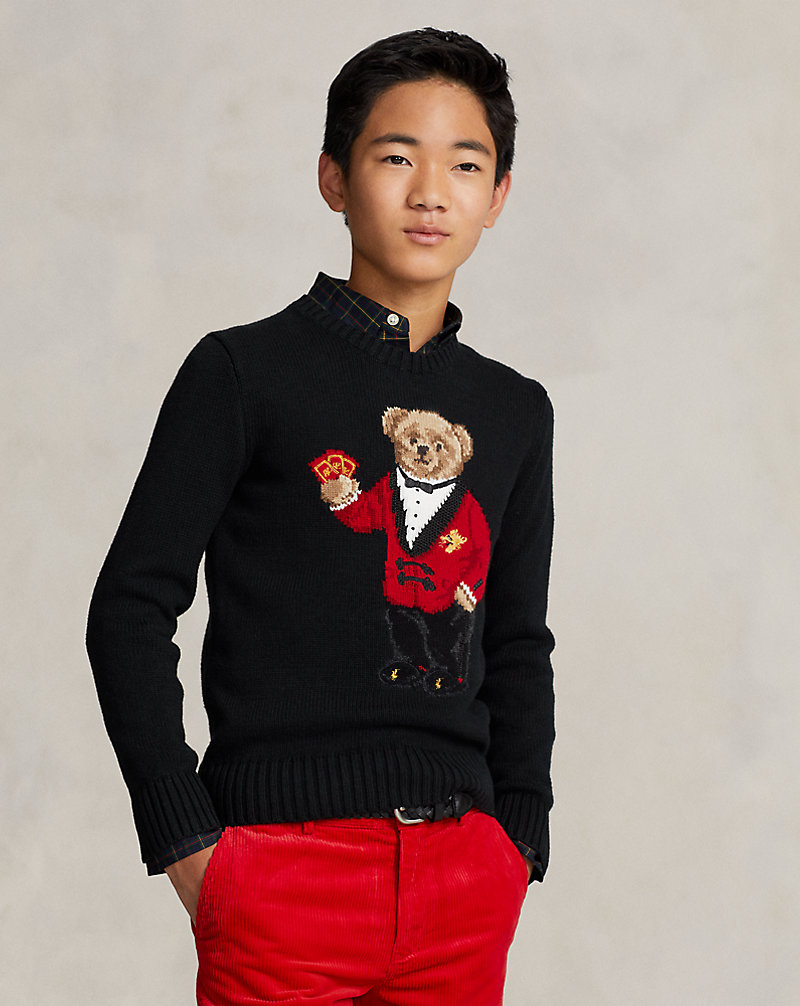 Lunar New Year Polo Bear Sweater Boys 8-18 1