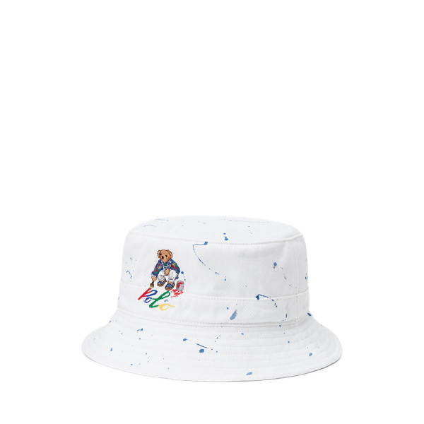 Polo Bear Paint-Splatter Bucket Hat