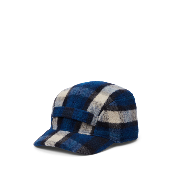 Plaid Wool-Blend Earflap Cap