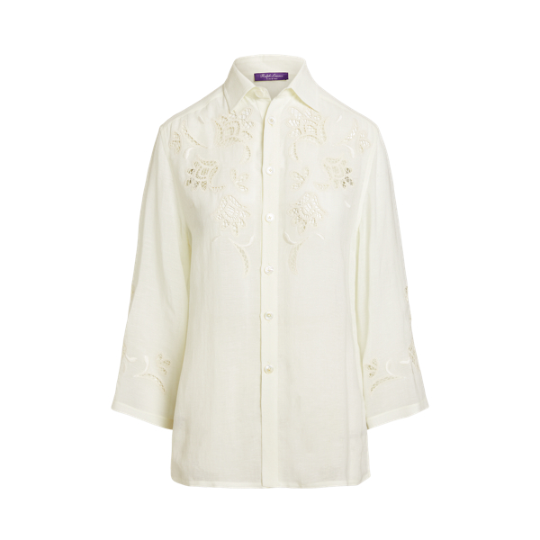 Holbert Embroidered Linen Voile Shirt Ralph Lauren Collection 1
