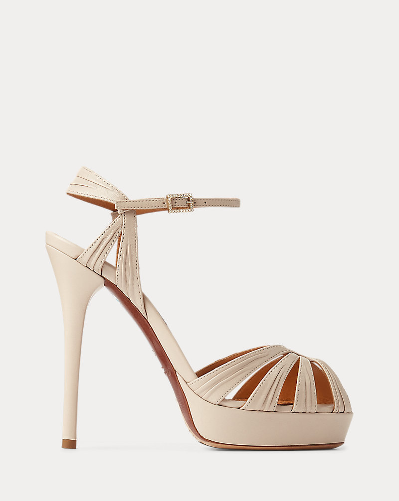 Sandálias de napa com plataforma Jaiden Ralph Lauren Collection 1