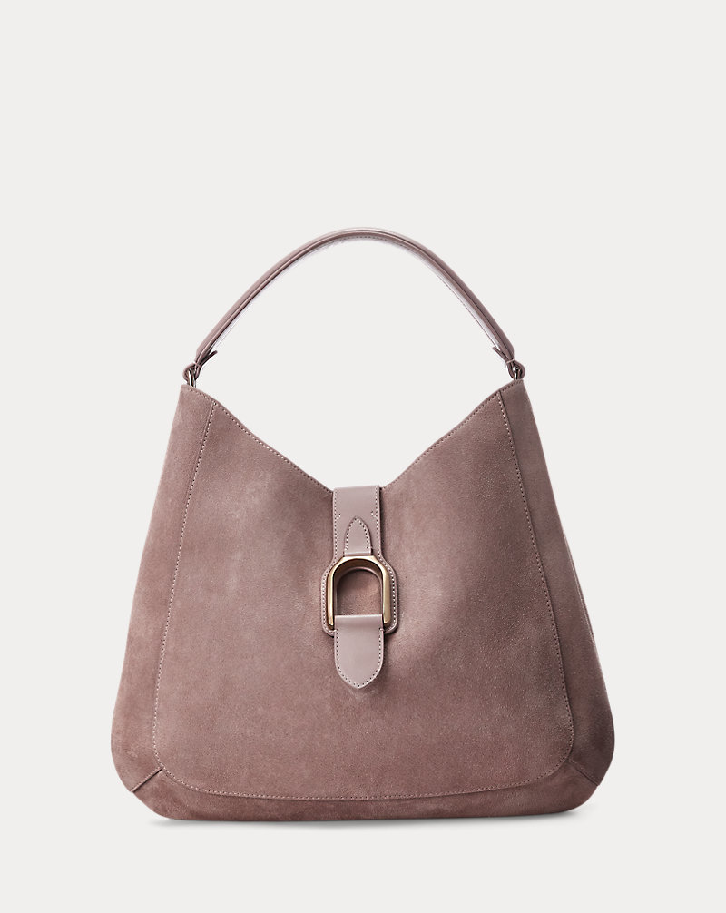 Welington Calf-Suede Medium Shoulder Bag Ralph Lauren Collection 1