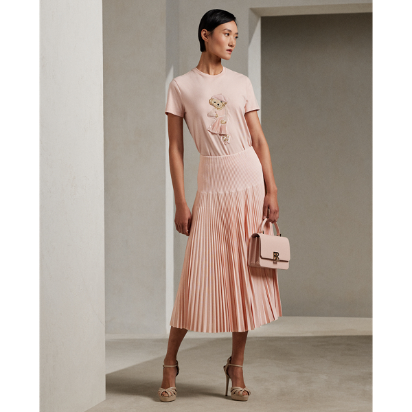 Pleated A-Line Jumper Skirt