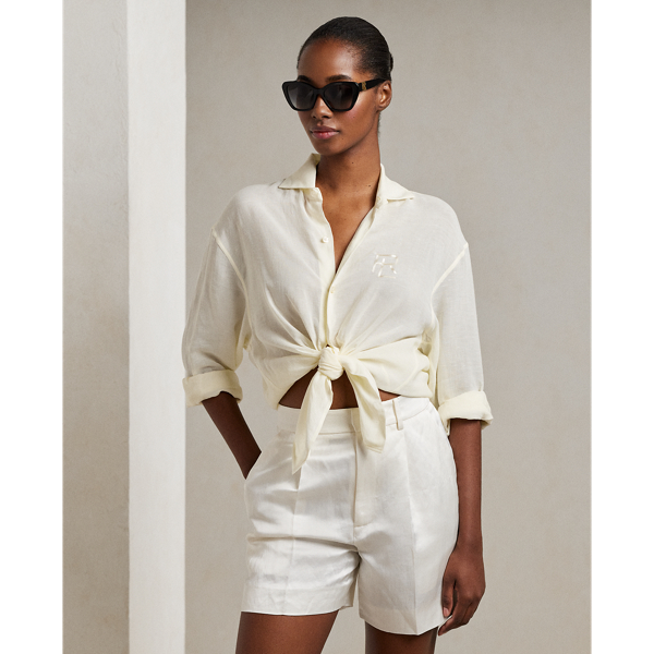 Camicia di lino sales bianca ralph lauren