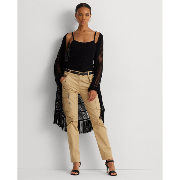 Cotton Sateen Cargo Trouser