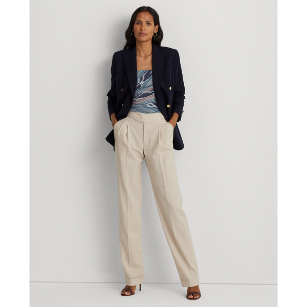 Teal Poli Rayon Pant Straight