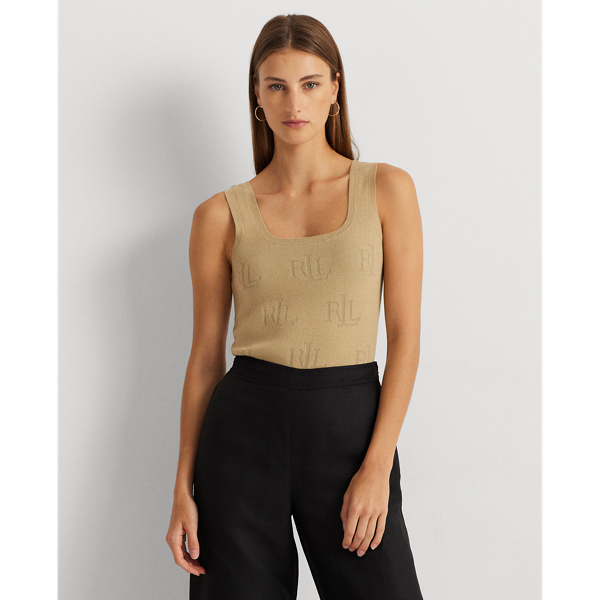 Logo Jacquard Jumper Tank Top Lauren 1