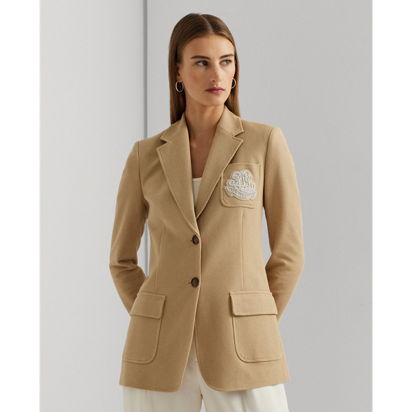 Bullion Stretch Cotton Pique Blazer Lauren 1