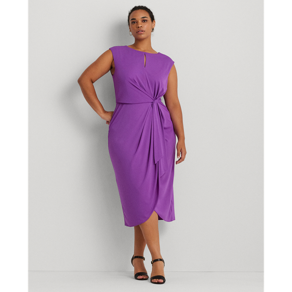 Stretch Jersey Tie-Front Dress