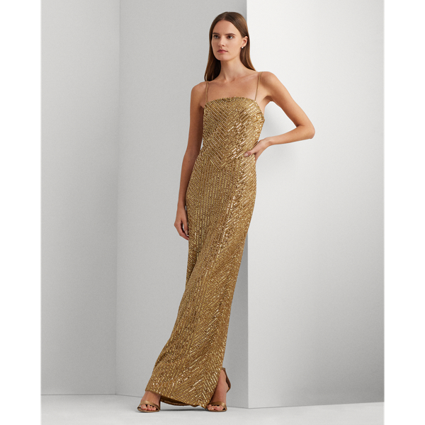 Geo-Motif Sequined Gown Lauren 1