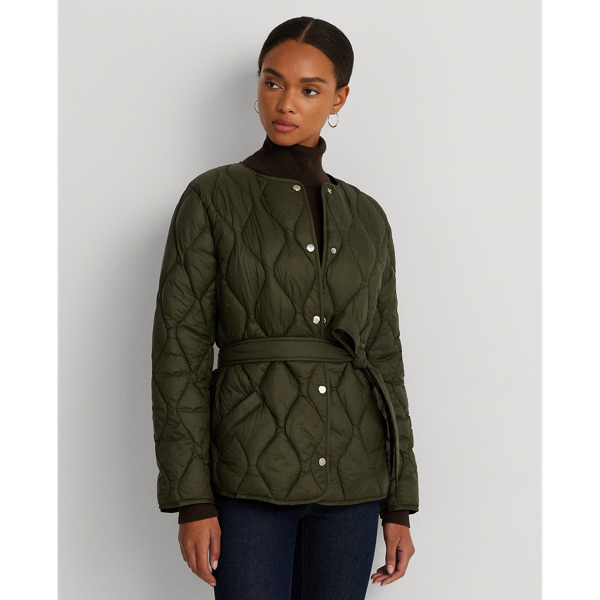 Belted Onion-Quilted Jacket Lauren 1