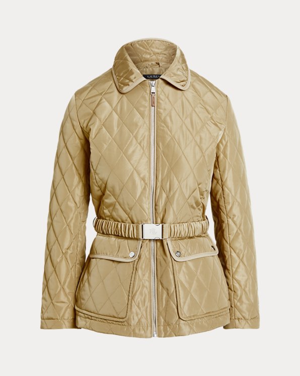 Belted Diamond-Quilted Jacket