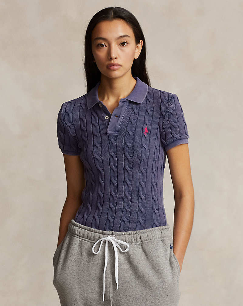 Cable-Knit Polo Shirt Polo Ralph Lauren 1