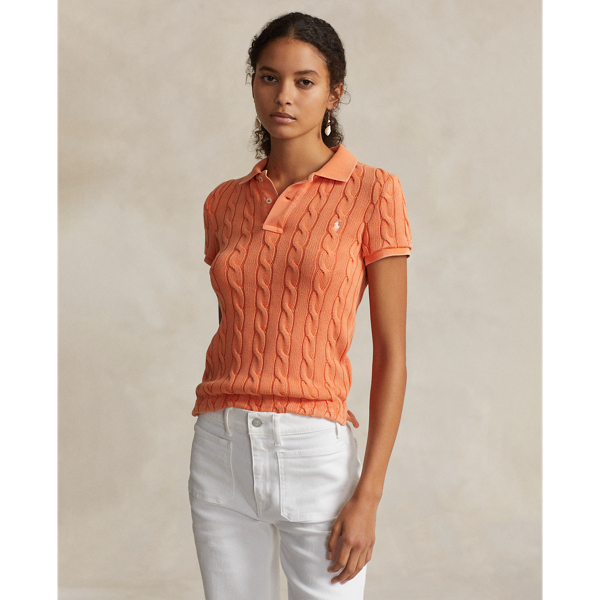 Women's Orange Polo Shirts