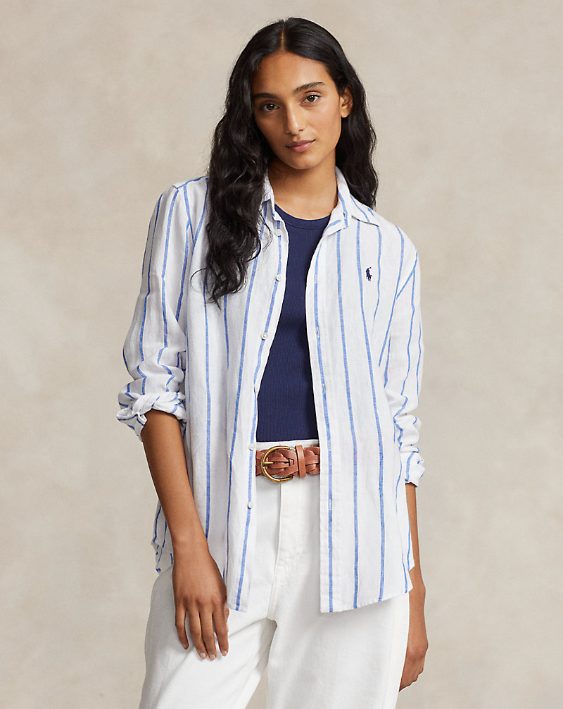 Relaxed Fit Striped Linen Shirt Polo Ralph Lauren 1