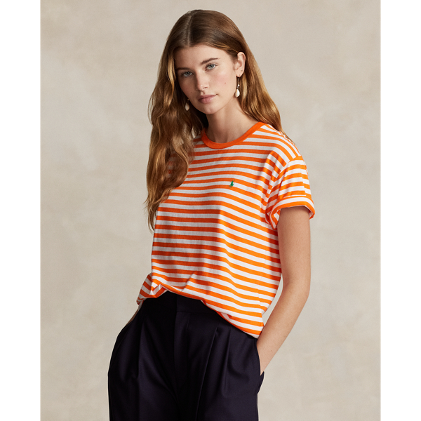 Striped Organic Cotton Crewneck Tee