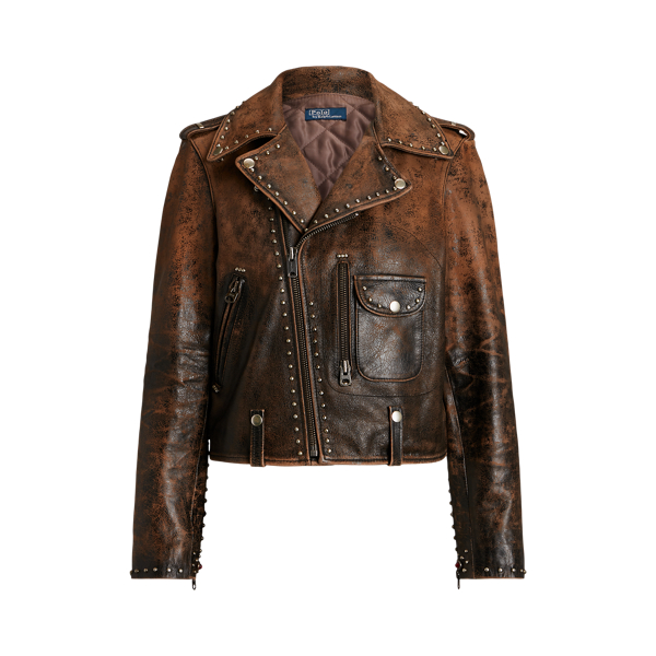 Polo leather outlet biker jacket