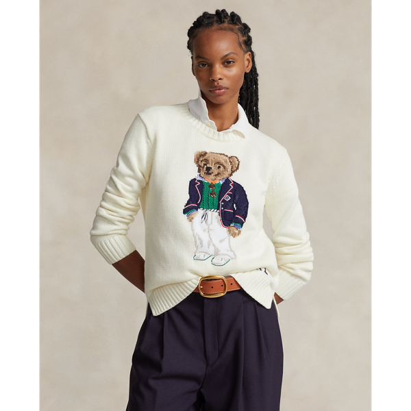 Pull col rond Polo Bear en coton