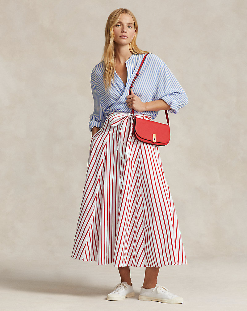 Striped Cotton A-Line Skirt Polo Ralph Lauren 1